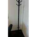 Black 6 ft. Wooden Coat Tree Rack